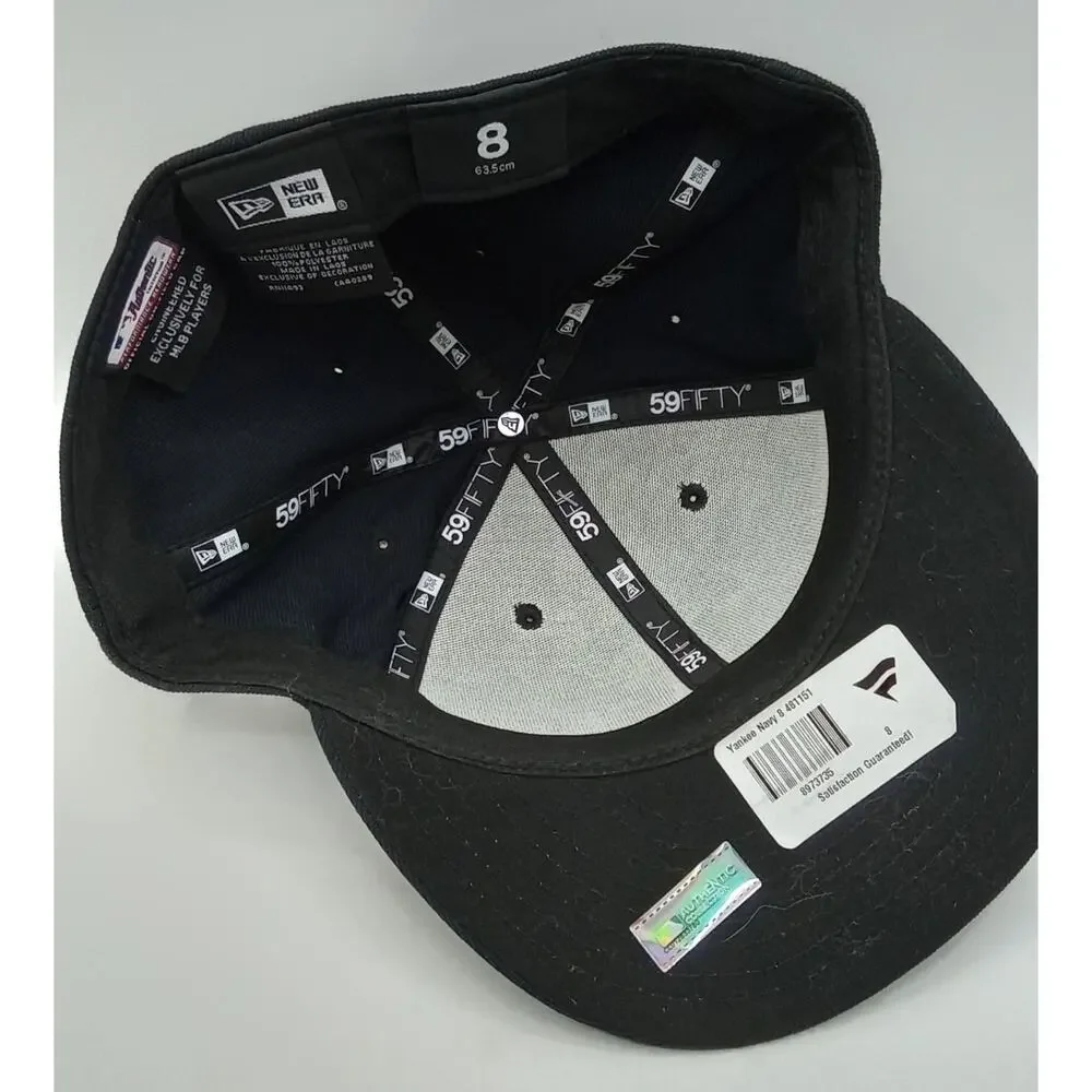 New York Yankkes Black New Era 59Fifty Cap Size 8